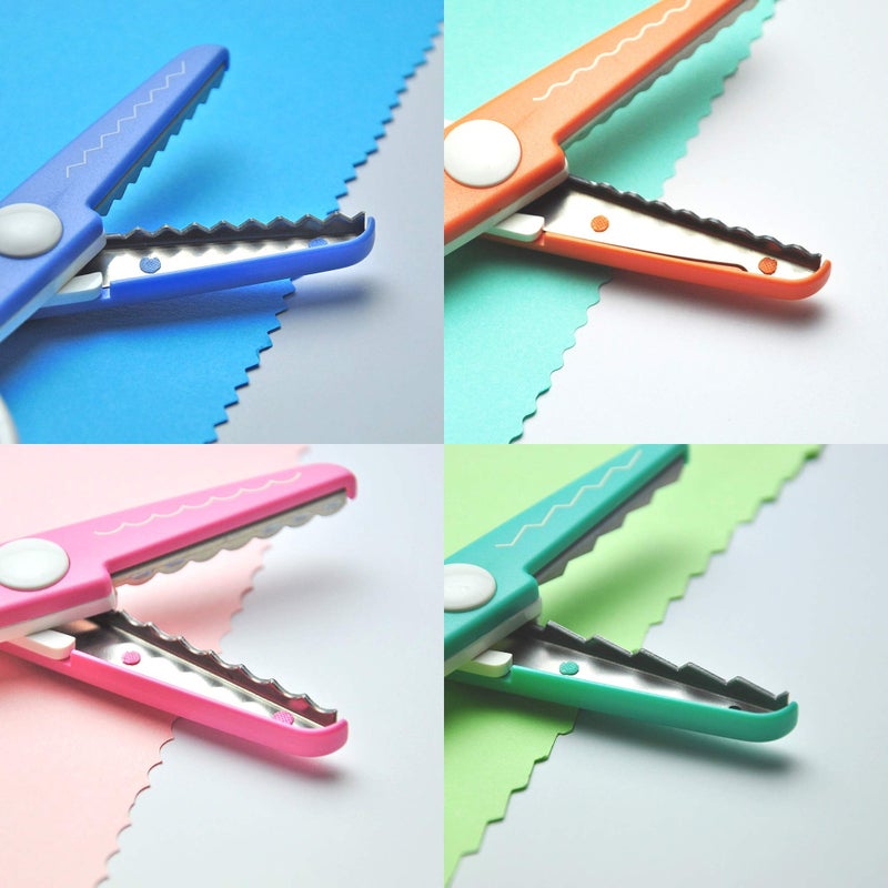 CANARY Kids Craft Scissors for Age 4-8, Extra Safe Decorative Edge Blade [ROUND], Paper Craft Scissors for Preschool and Elementary School Child, Made in JAPAN - Image 3